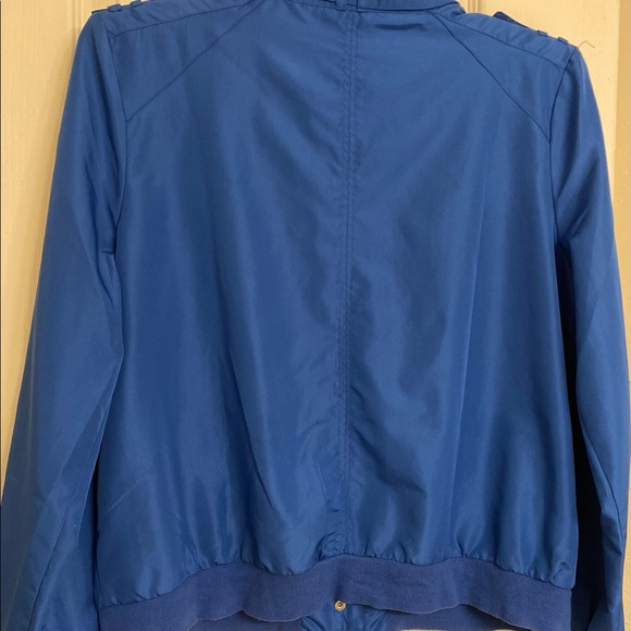 Vintage Coupé Collection royal blue lightweight jacket with silver snaps - Picture 2 of 3